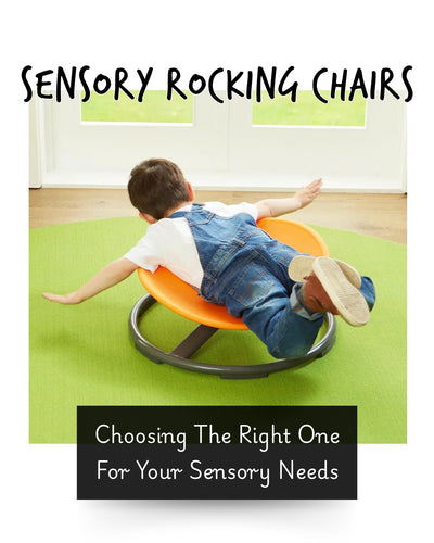 child laying tummy down on a carousel sit and spin chair