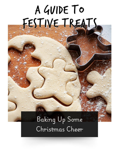 gingerbread men being cut out with cookie cutters ready for baking