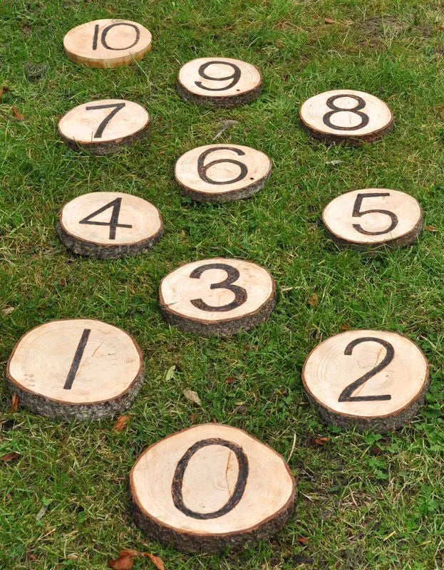 0-10 Number Stepping Stones Wooden, Learning SPACE