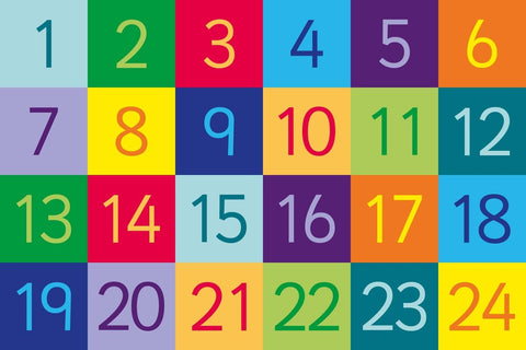 1-24 Numbers 1.5x1m Carpet, Learning SPACE