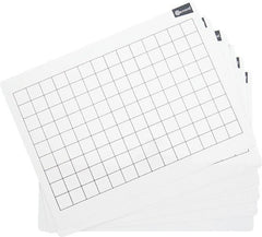 10 Dry Wipe Boards - 228x305mm - 2cm Grid, Learning SPACE