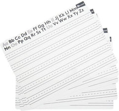 10 Dry Wipe Boards - 228x305mm - Letters, Learning SPACE