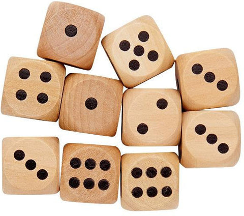 10 Wooden Dice - Big-Addition & Subtraction,Clever Kidz,Counting Numbers & Colour,Dyscalculia,Early years Games & Toys,Early Years Maths,Games & Toys,Learning Difficulties,Maths,Maths Toys,Neuro Diversity,Primary Games & Toys,Primary Maths,Primary Travel Games & Toys,Stock,Table Top & Family Games,Teen Games-Learning SPACE