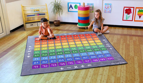 100 Square Counting Grid 2x2m Carpet, Learning SPACE