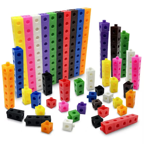 Green n Learn 2cm Linking Cubes, Maths Toys Learning SPACE