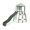 Plum® Metal Climbing Dome with Slide - Green, Outdoor Play Equipment Learning SPACE