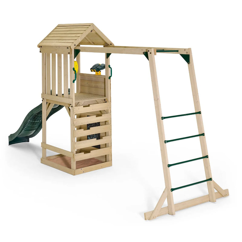 Plum Wooden Lookout Tower With Slide, Monkey bars Learning SPACE