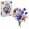 LEGO Botanicals and LEGO Editions Olivia Rodrigo's Flower Bouquet 11507, with its box and the built bouquet of purple, pink and red flowers
