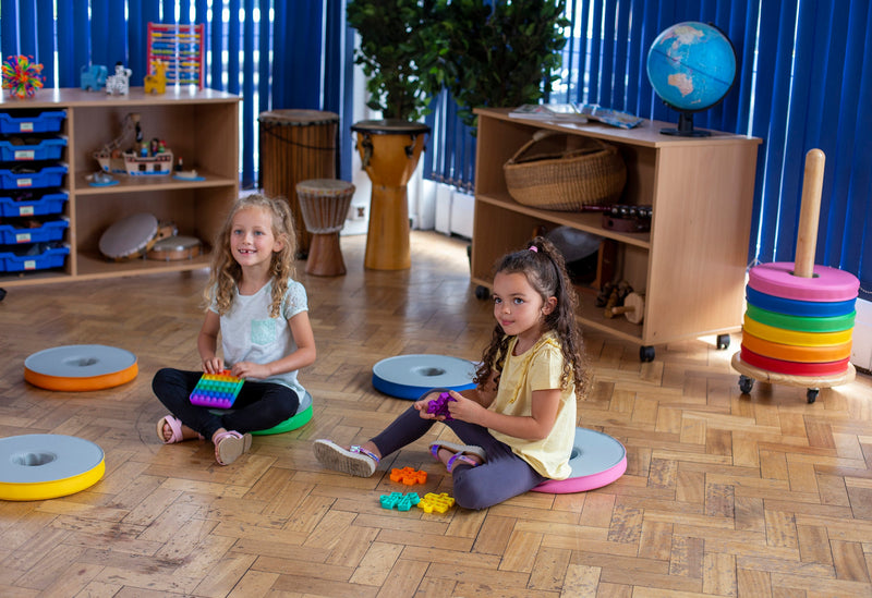 12 Bi-Colour Donut Cushions, Learning SPACE