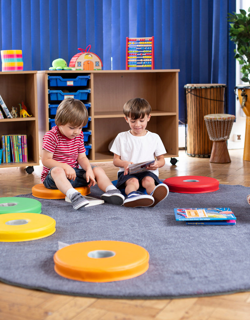 12 Bi-Colour Donut Cushions, Learning SPACE