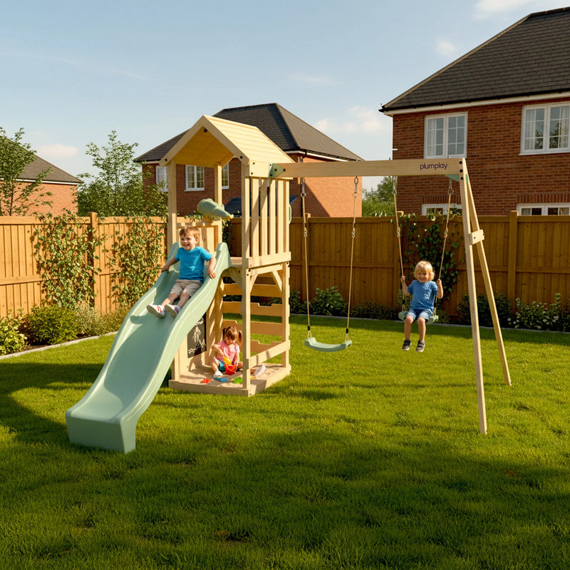 Plum Wooden Lookout Tower With Slide, Learning SPACE