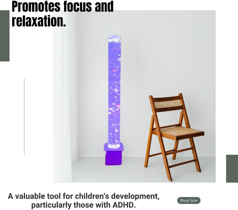 150cm Lumina Multi-Connect Bubble Tube with White Base, Learning SPACE