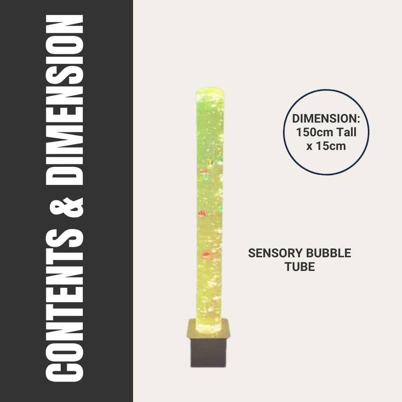 150cm Lumina Multi-Connect Bubble Tube with White Base, Learning SPACE