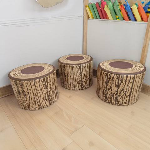 Log Seats Set of 3 - 28cm height, Learning SPACE