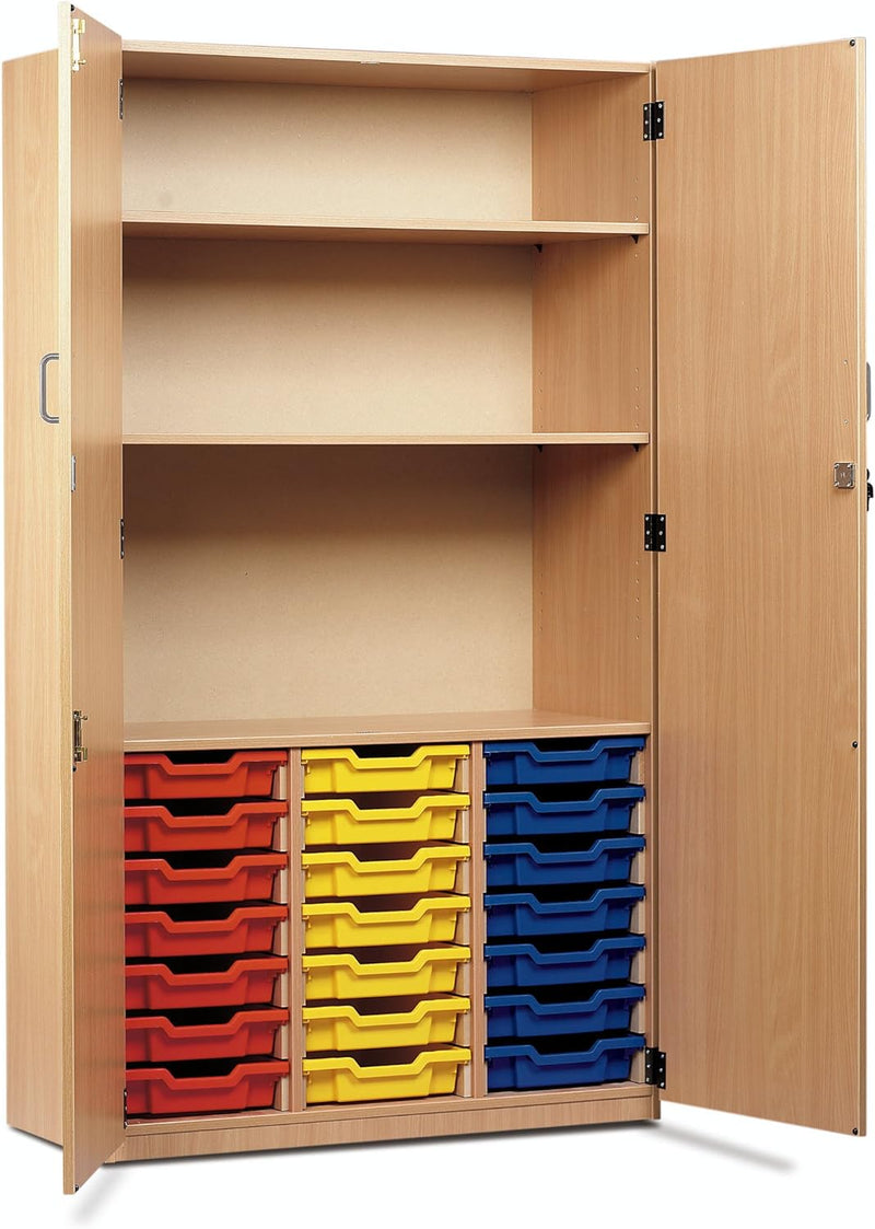 21 Single Tray Storage Cupboard, Beech Learning SPACE