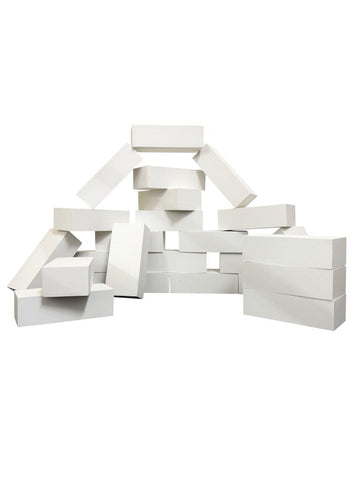 25 White Foam Bricks - Build, Create, and Play!, Learning SPACE