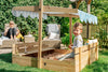 Plum® Wooden Sandpit with Canopy - Natural