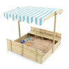 Plum® Wooden Sandpit with Canopy - Natural
