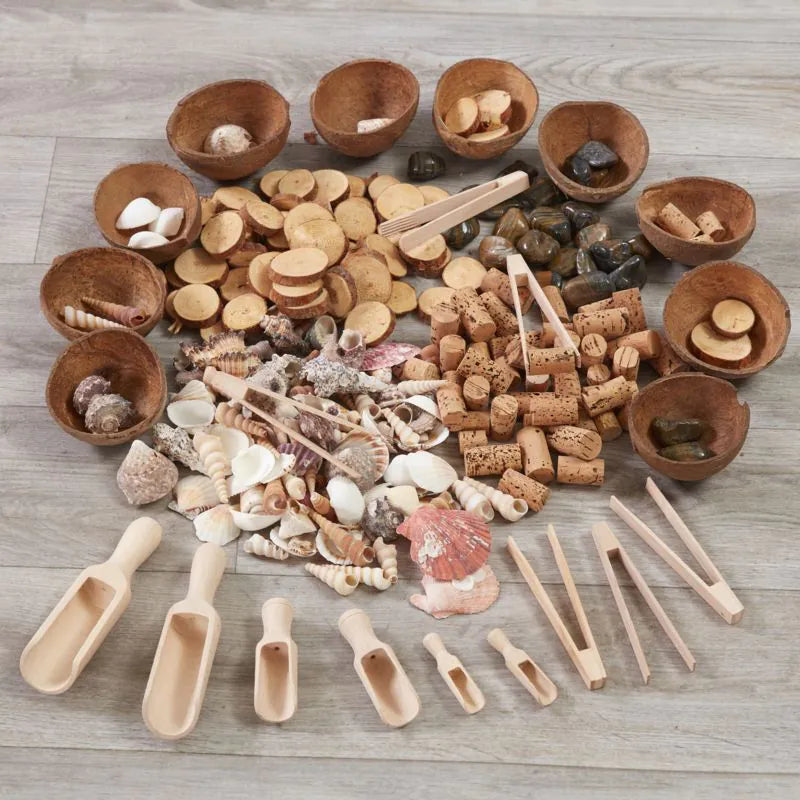 Natural Fine Motor Set - 30+ Piece Set, Learning SPACE