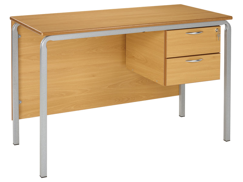 3 Drawer Crushed Bent Frame Teachers Desk, Learning SPACE
