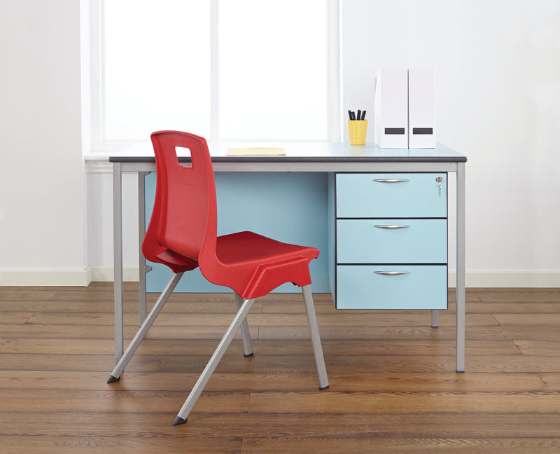 3 Drawer Fully Welded Frame Teachers Desk, Learning SPACE