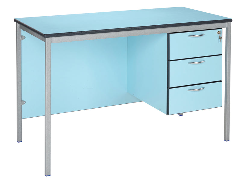 3 Drawer Fully Welded Frame Teachers Desk, Learning SPACE