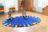 3x2m Oval Pencils Alphabet Carpet, Learning SPACE