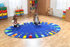 3x2m Oval Pencils Alphabet Carpet, Learning SPACE