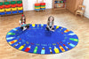 3x2m Oval Pencils Alphabet Carpet, Learning SPACE