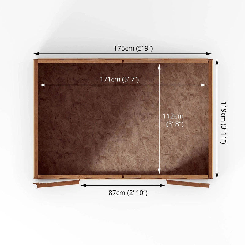 4 x 6 Overlap Apex - Double Door - Windowless Shed, Learning SPACE