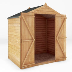 4 x 6 Overlap Apex - Double Door - Windowless Shed-Dropship,Eco Friendly,Forest School & Outdoor Garden Equipment,Mercia Garden Products,Sheds,Wellbeing Furniture-Learning SPACE