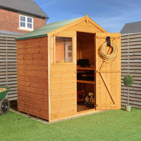 4 x 6 Shiplap Apex - Front Windows Shed-Dropship,Eco Friendly,Forest School & Outdoor Garden Equipment,Mercia Garden Products,Sheds,Wellbeing Furniture-Learning SPACE