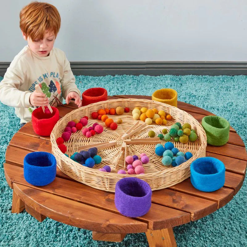 Rainbow Nesting Felt Bowls and Balls, Learning SPACE