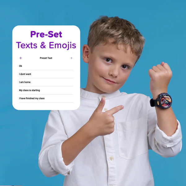 4G eSIM Kids Smart Watch with GPS Tracking, Video Call (Round) | myFirst Fone R2, Learning SPACE