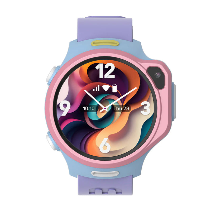 4G eSIM Kids Smart Watch with GPS Tracking, Video Call (Round) | myFirst Fone R2, Learning SPACE
