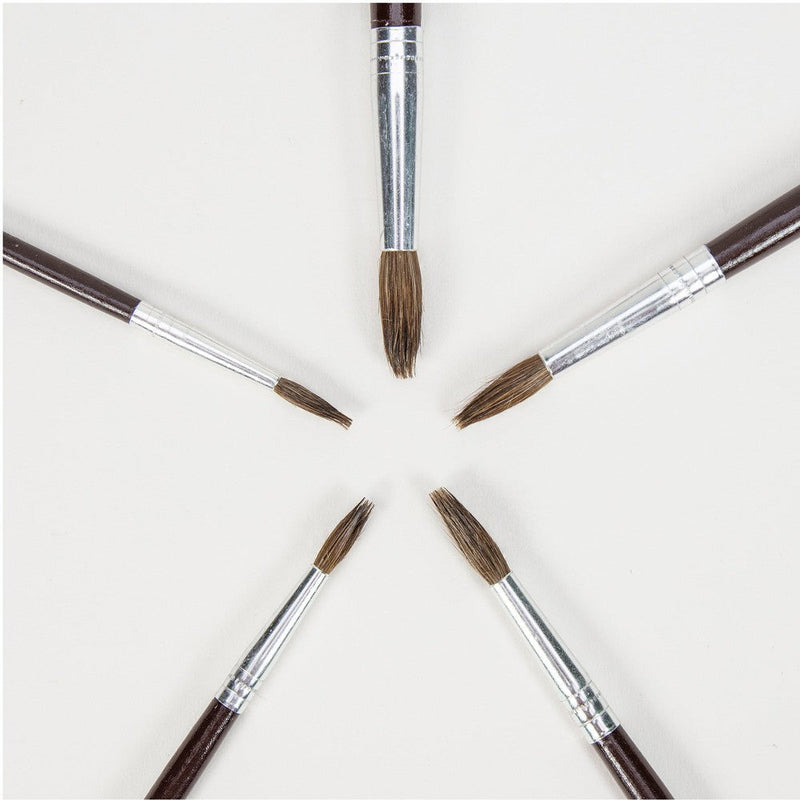 5 Galt Paintbrushes, Learning SPACE