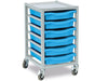 6 single tray unit, mobile W370 x D430 x H685mm (1 column of 6), Learning SPACE