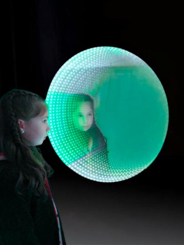 60cm Infinity Mirror with Giant Remote Buttons-Infinity mirror,Mirror,Playlearn,SCOTEXCEL,Sensory Mirrors,Visual Fun,Visual Sensory Toys-Learning SPACE