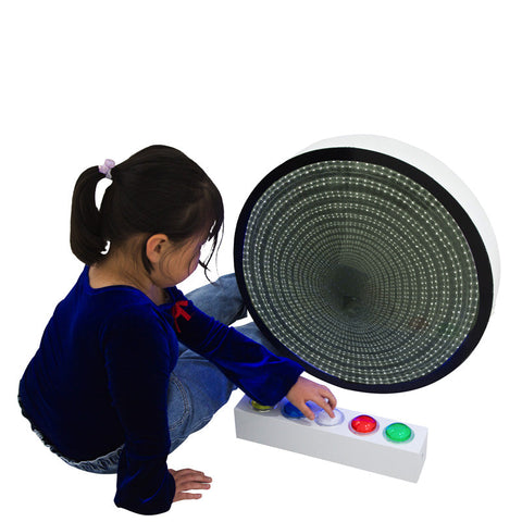 60cm Infinity Mirror with Giant Remote Buttons-Infinity mirror,Mirror,Playlearn,SCOTEXCEL,Sensory Mirrors,Visual Fun,Visual Sensory Toys-Learning SPACE