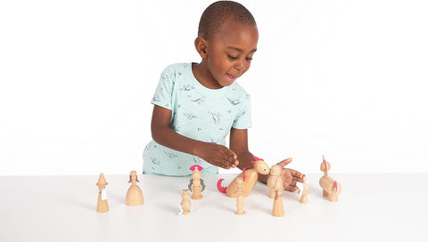 Wooden Enchanted Figures Set, Learning SPACE
