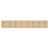 8 Coloured Coat Hook Rail-Cloakroom,Dropship,Nursery,Wellbeing Furniture-Beech-Cyan-CH001/Cyan-Learning SPACE