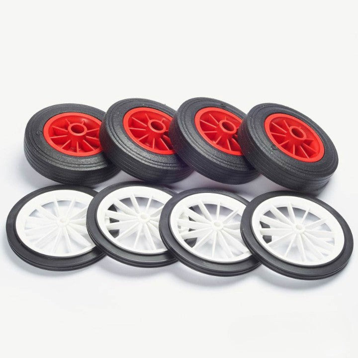 8-Pack Versatile Wheels for Kids' Building Projects, Learning SPACE