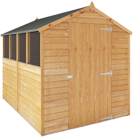 8 x 6 Overlap Apex - Single Door Shed, Mainland UK Install Learning SPACE