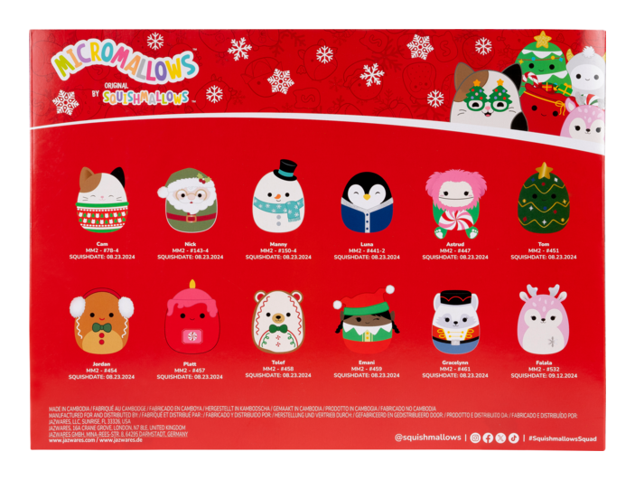 Squishmallows - Micromallows 12 Piece Advent Calendar