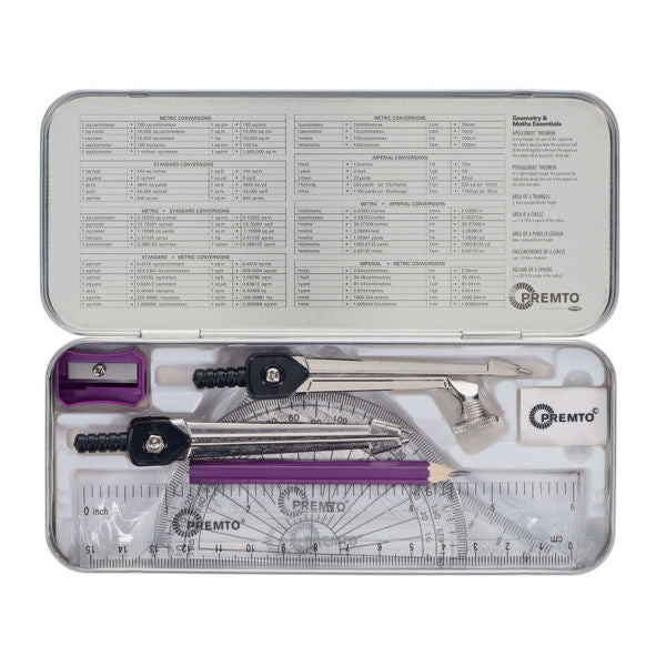 9 Piece Maths Set, Stationery Learning SPACE