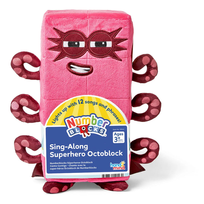 Numberblocks™ Sing-Along Superhero Eight Plush, Learning SPACE