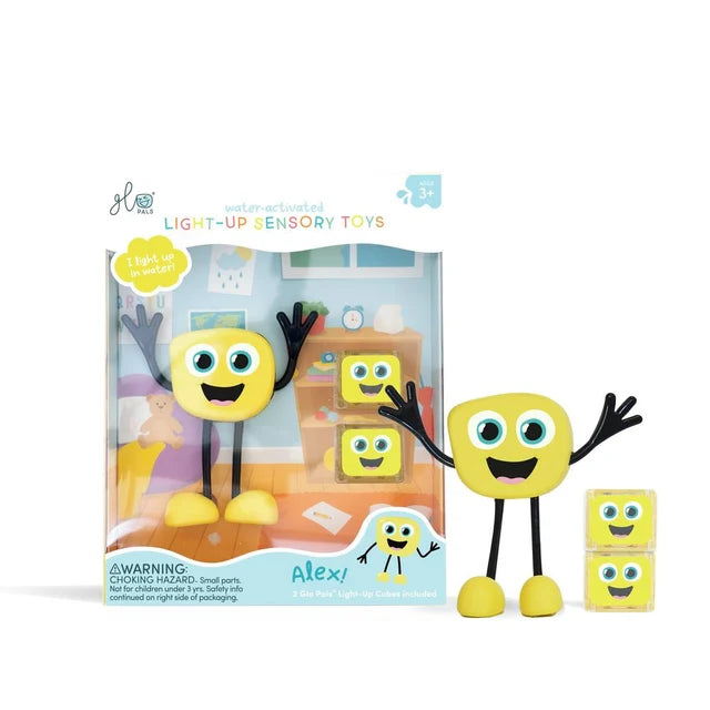 Glo Pals Light up Sensory Toy - Character Pack, Yellow Learning SPACE