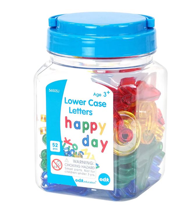 Acrylic Rainbow Lowercase Letters Small - For Use with Light Panels, Learning SPACE