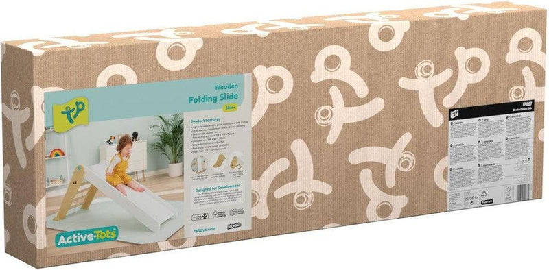 Active-Tots Pikler Style Folding Wooden Slide, Learning SPACE