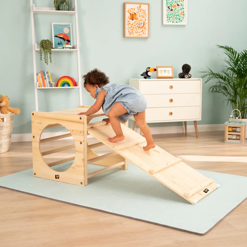 Active Tots Wooden 2 Climbing Cubes And Bridge/Slide (UK Mainland Only), Learning SPACE
